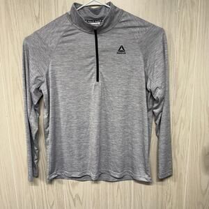 Reebok Men’s 1/4 Zip Pullover Sweatshirt - 2XL - Gray